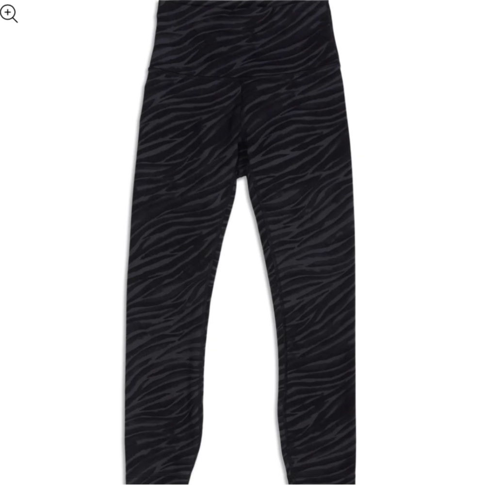 Lululemon High-Rise Crop Zebra Print